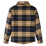 VidaXL Chemise enfant à carreaux 128 jaune et noir