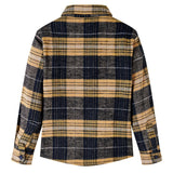VidaXL Chemise enfant à carreaux 140 jaune et noir