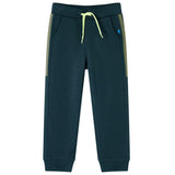 VidaXL Pantalon de jogging pour enfants avec cordon de serrage 128 vert mousse