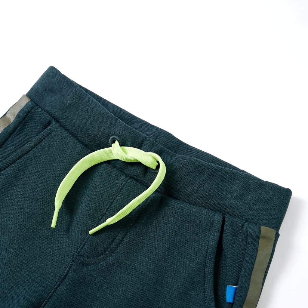 VidaXL Pantalon de jogging pour enfants avec cordon de serrage 128 vert mousse