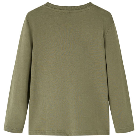 VidaXL Chemise enfant à manches longues 116 kaki