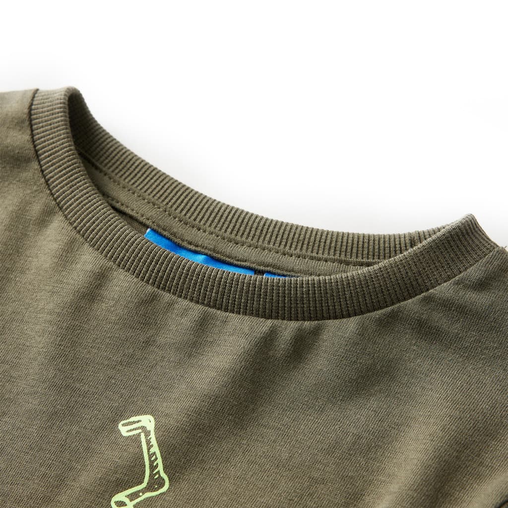 VidaXL Chemise enfant à manches longues 116 kaki
