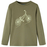 VidaXL Chemise enfant à manches longues 140 kaki