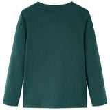 VidaXL Chemise enfant à manches longues 92 vert foncé