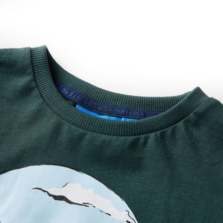 VidaXL Chemise enfant à manches longues 92 vert foncé