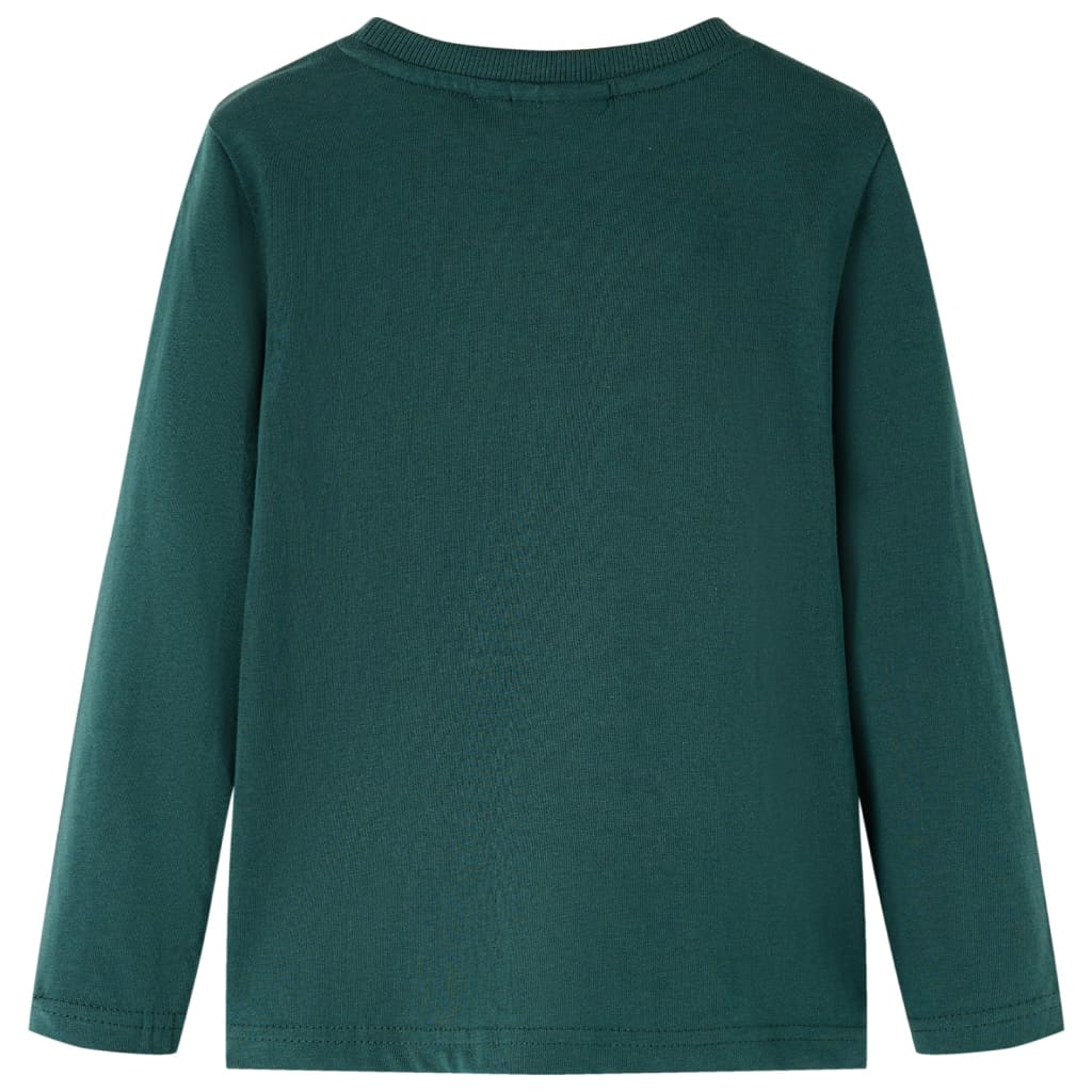 VidaXL Chemise enfant à manches longues 128 vert foncé