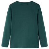 VidaXL Chemise enfant à manches longues 128 vert foncé
