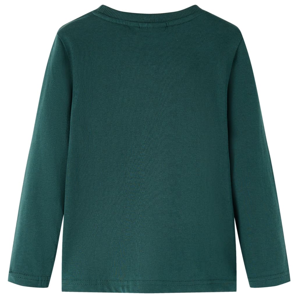 VidaXL Chemise enfant à manches longues 140 vert foncé