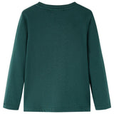 VidaXL Chemise enfant à manches longues 140 vert foncé