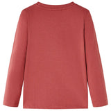 VidaXL Chemise enfant à manches longues 92 rouge-marron