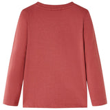 VidaXL Chemise enfant à manches longues 104 rouge marron