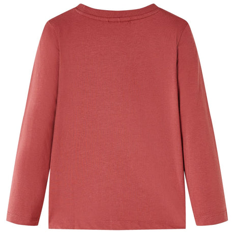 VidaXL Chemise enfant à manches longues 104 rouge marron