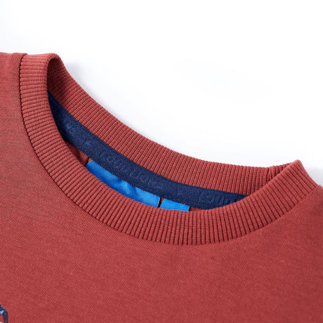 VidaXL Chemise enfant à manches longues 116 rouge marron