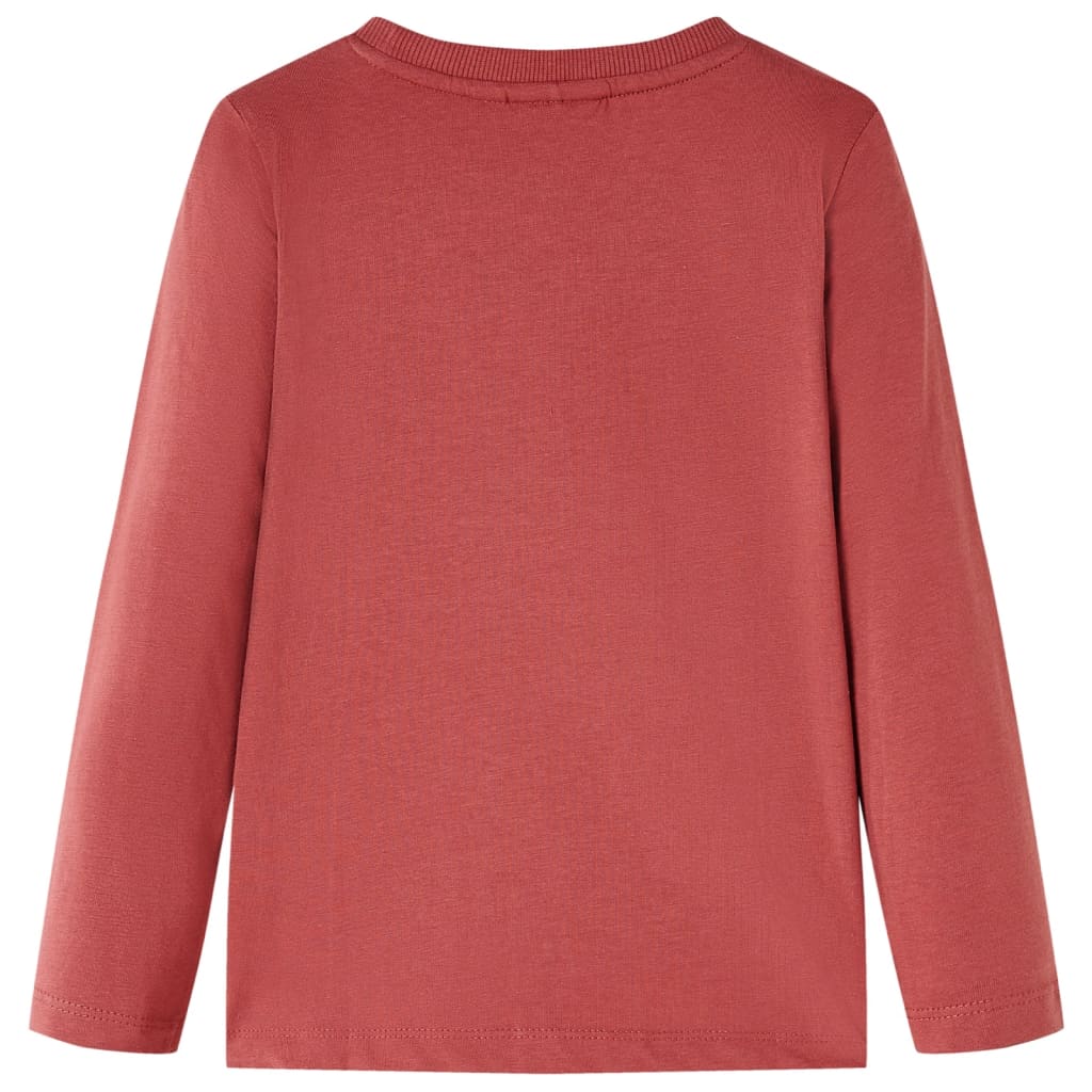 VidaXL Chemise enfant à manches longues 128 rouge marron