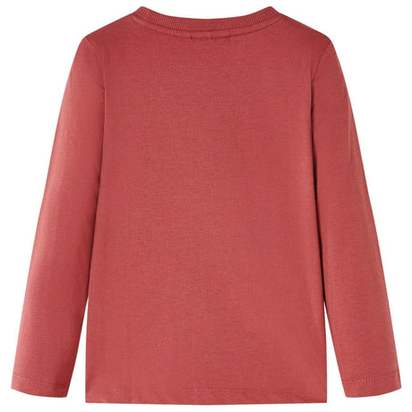 VidaXL Chemise enfant à manches longues 128 rouge marron