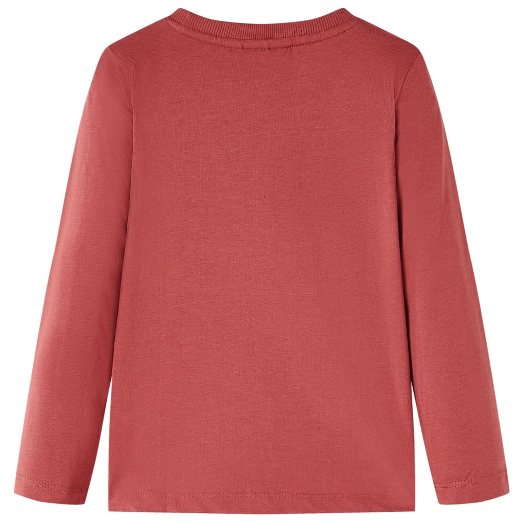 VidaXL Chemise enfant à manches longues 140 rouge-marron