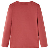 VidaXL Chemise enfant à manches longues 140 rouge-marron