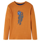VidaXL Chemise enfant à manches longues 104 ocre foncé