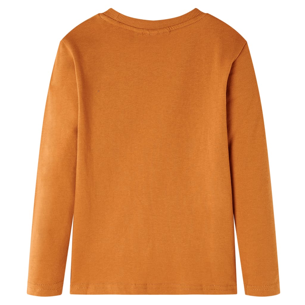 VidaXL Chemise enfant à manches longues 128 ocre foncé