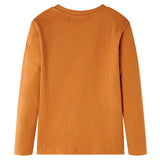 VidaXL Chemise enfant à manches longues 128 ocre foncé