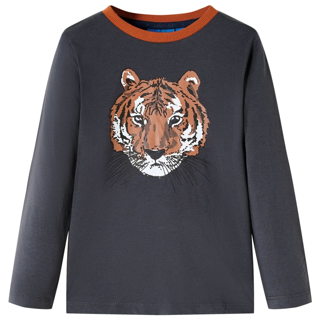 VidaXL Chemise enfant à manches longues 92 anthracite