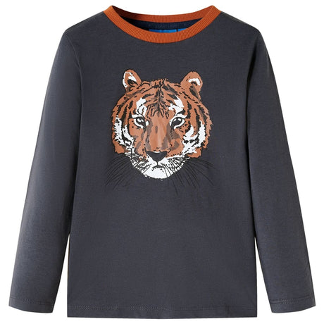 VidaXL Chemise enfant à manches longues 92 anthracite