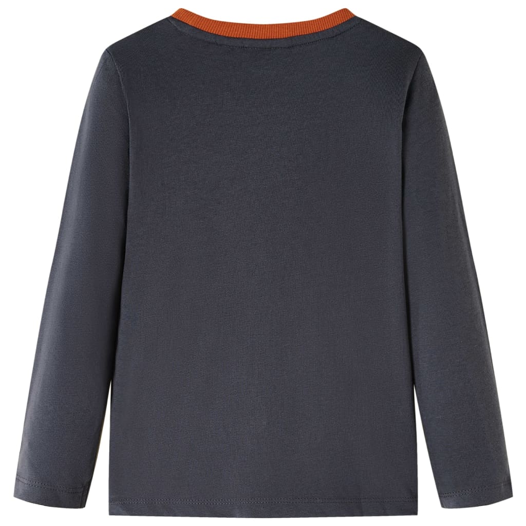 VidaXL Chemise enfant à manches longues 104 anthracite
