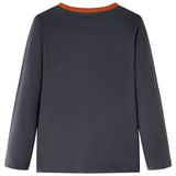 VidaXL Chemise enfant à manches longues 104 anthracite