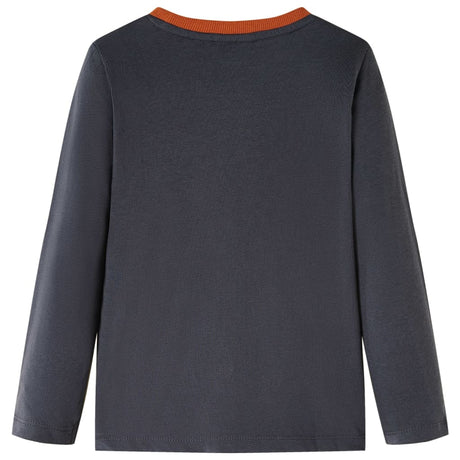 VidaXL Chemise enfant à manches longues 104 anthracite