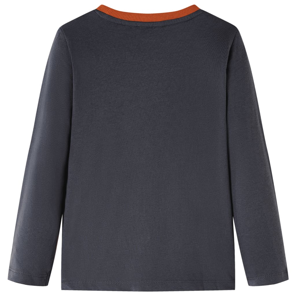 VidaXL Chemise enfant à manches longues 116 anthracite