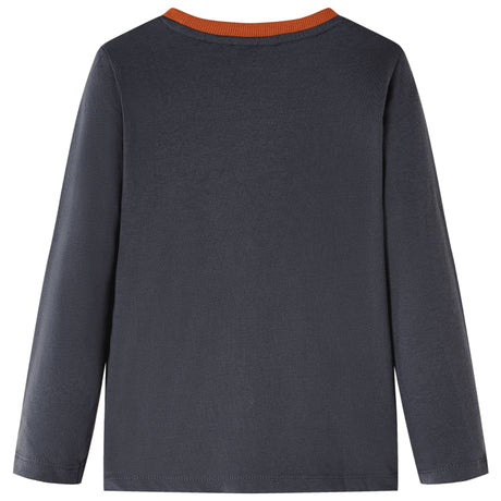 VidaXL Chemise enfant à manches longues 116 anthracite