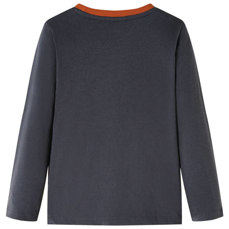 VidaXL Chemise enfant à manches longues 128 anthracite