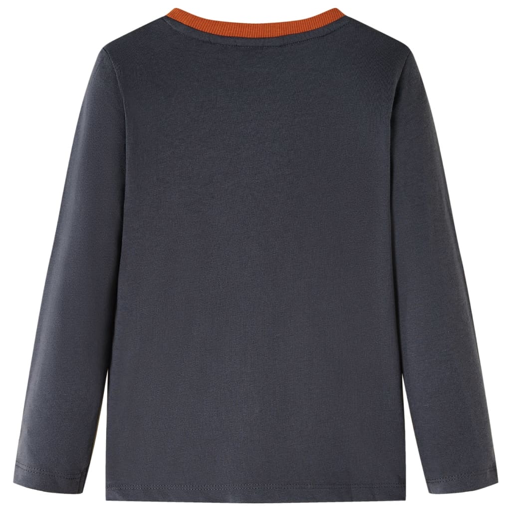 VidaXL Chemise enfant à manches longues 140 anthracite