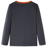 VidaXL Chemise enfant à manches longues 140 anthracite