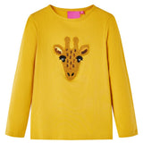 VidaXL Chemise enfant à manches longues 92 ocre foncé