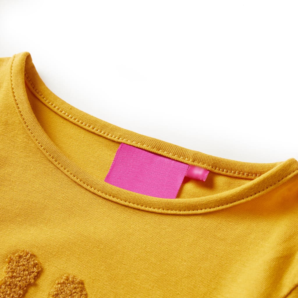 VidaXL Chemise enfant à manches longues 104 ocre foncé