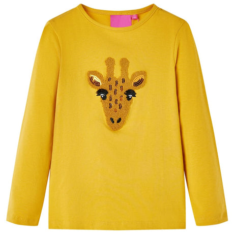 VidaXL Chemise enfant à manches longues 116 ocre foncé