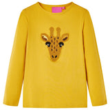 VidaXL Chemise enfant à manches longues 128 ocre foncé