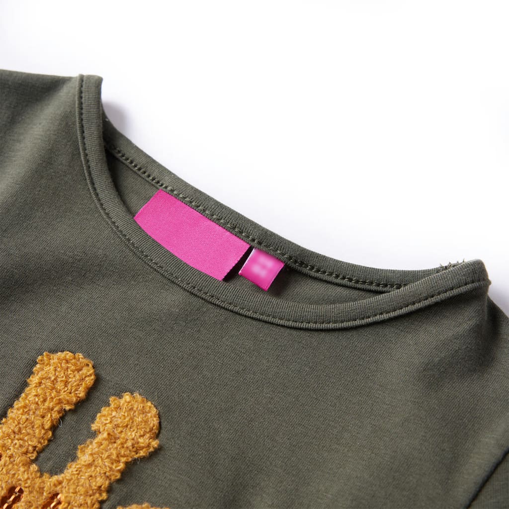 VidaXL Chemise enfant à manches longues 92 kaki