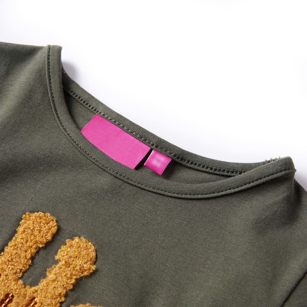 VidaXL Chemise enfant à manches longues 116 kaki