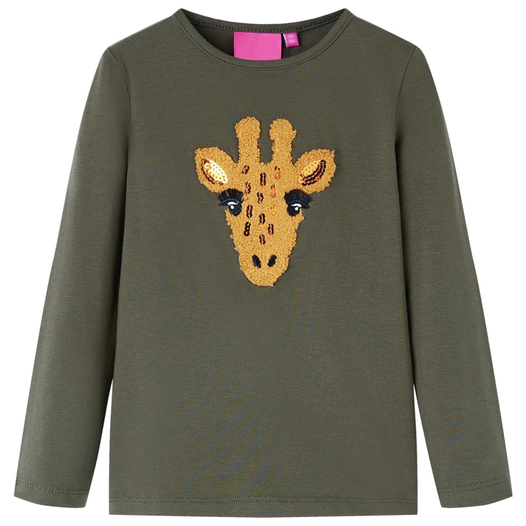 VidaXL Chemise enfant à manches longues 140 kaki