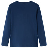 VidaXL Chemise enfant à manches longues 104 bleu marine