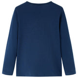 VidaXL Chemise enfant à manches longues 116 bleu marine