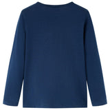 VidaXL Chemise enfant à manches longues 128 bleu marine