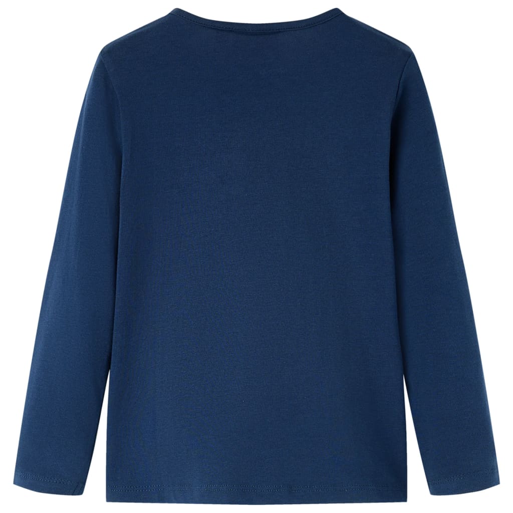 VidaXL Chemise enfant à manches longues 140 bleu marine