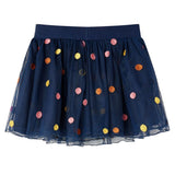 VidaXL Jupe enfant avec tulle et pois 92 bleu marine
