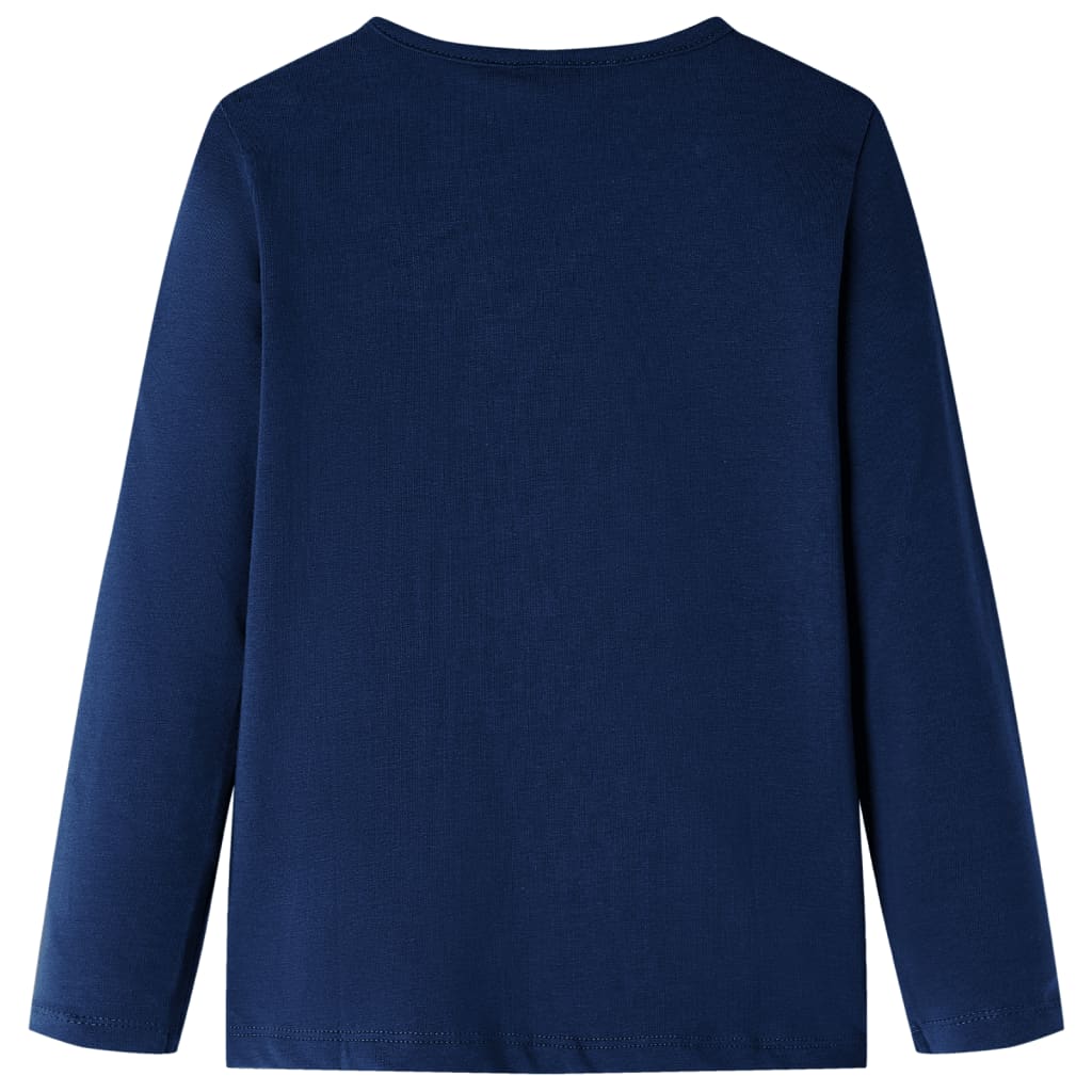 VidaXL Chemise enfant à manches longues 104 bleu marine