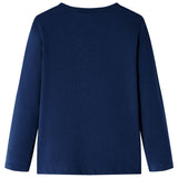 VidaXL Chemise enfant à manches longues 104 bleu marine