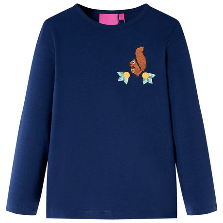 VidaXL Chemise enfant à manches longues 116 bleu marine