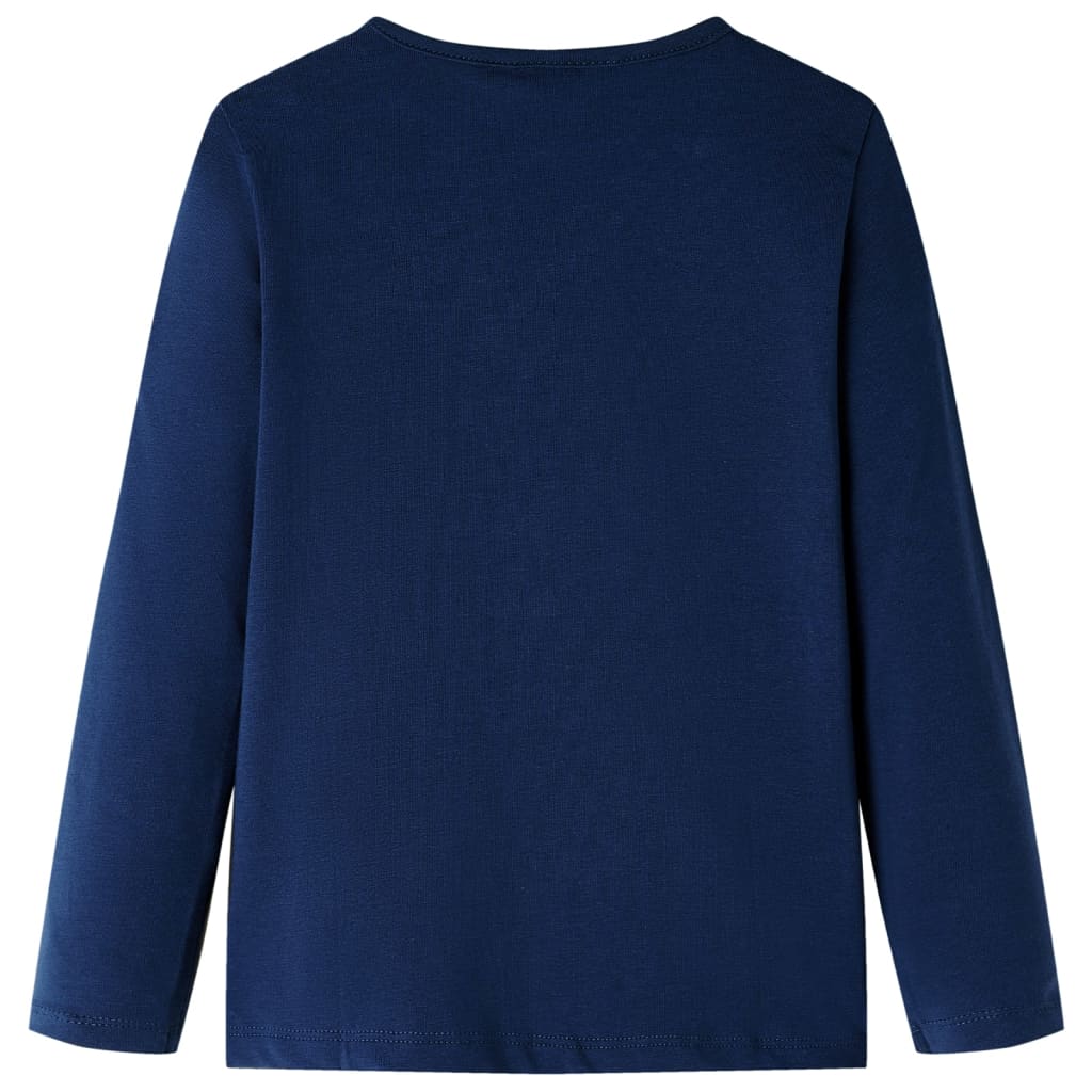 VidaXL Chemise enfant à manches longues 116 bleu marine